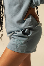 Women’s Summer Wash Logo-Embroidered Shorts