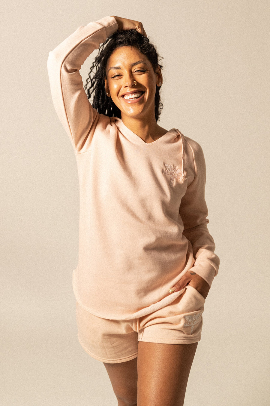 Women’s Summer Wash Logo-Embroidered Hoodie