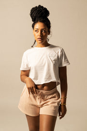 Women’s Summer Wash Logo-Embroidered Shorts