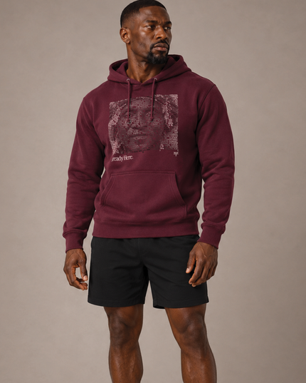 Already Here 2026 Burgundy Cotton Hoodie