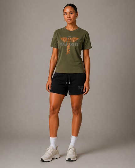 The Vibration Collection 100% Washed Cotton Shorts in Black