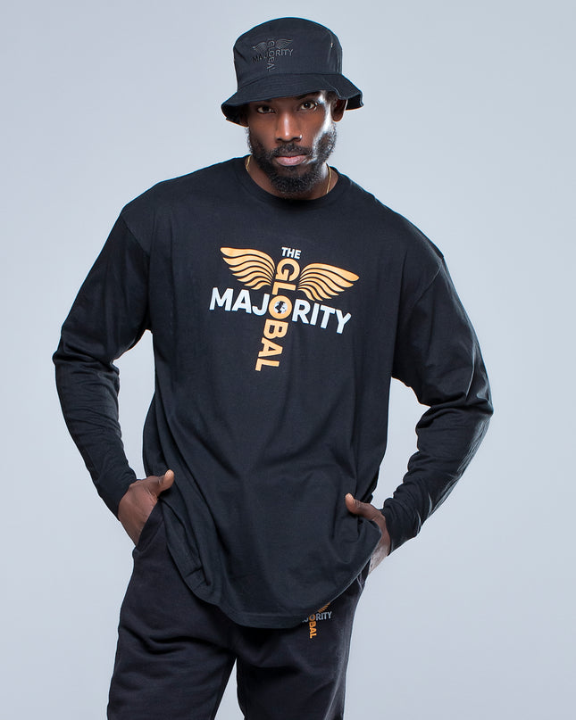 TGM Logo Black Long Sleeve Tee