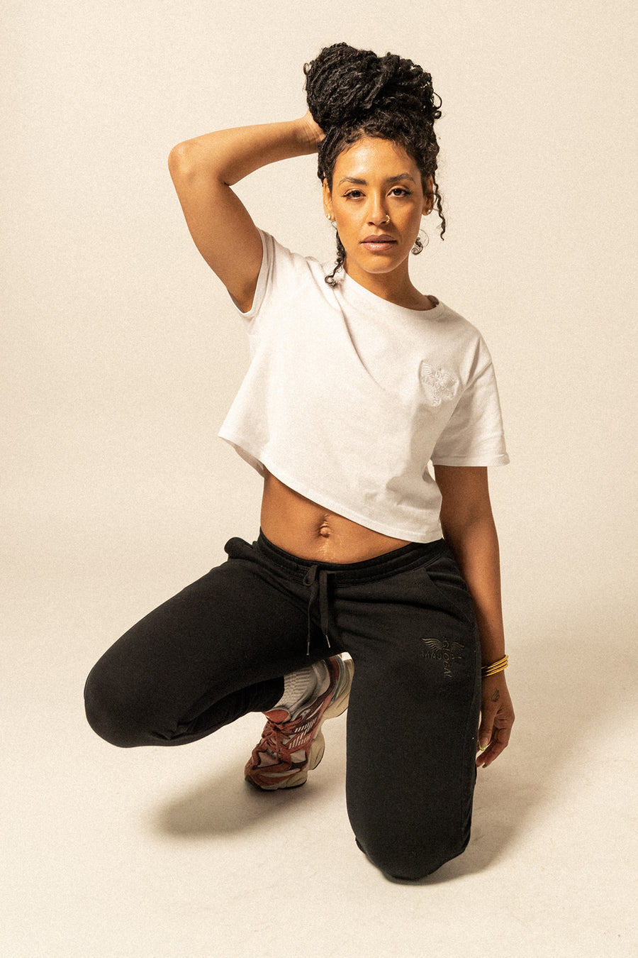 Women’s Logo-Embroidered Cropped Tee