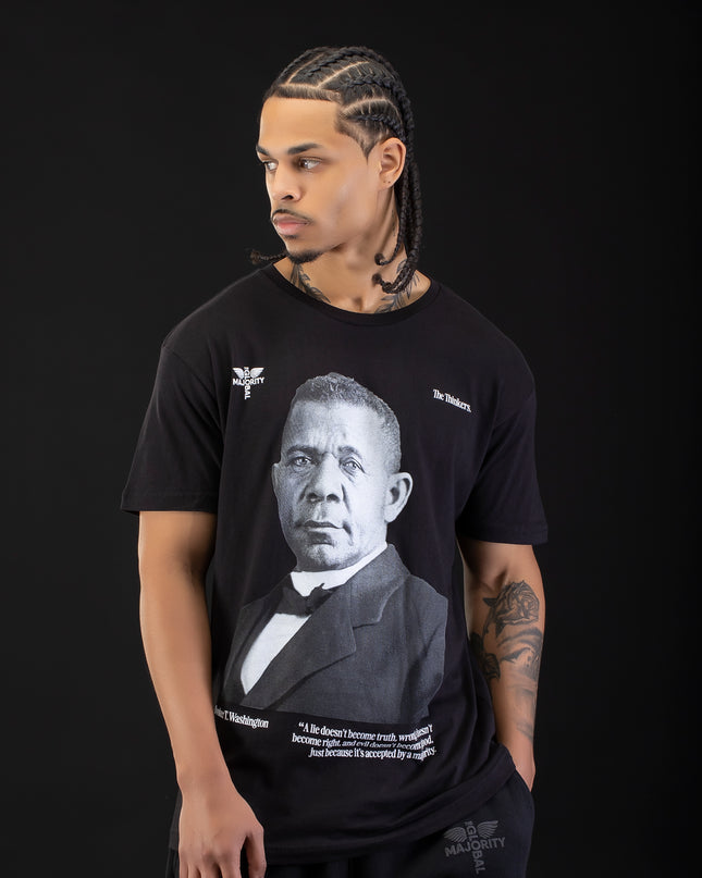 Booker T. Washington Premium Black Short Sleeve Tee