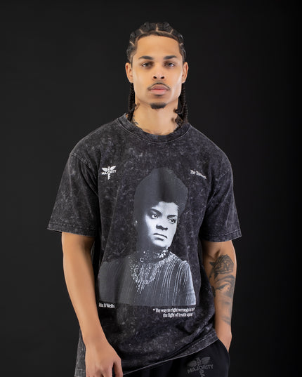 Ida B. Wells Mineral Wash Black Short Sleeve Tee