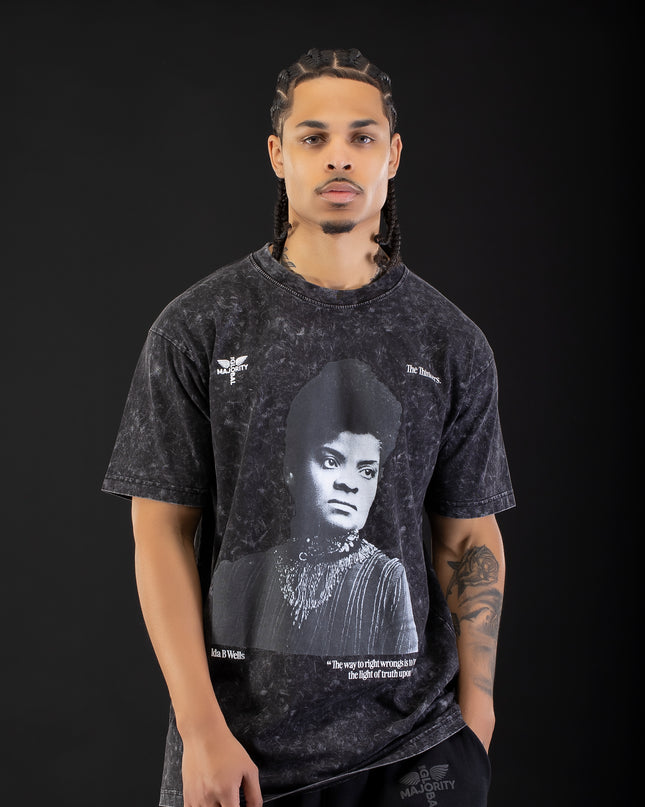 Ida B. Wells Mineral Wash Black Short Sleeve Tee