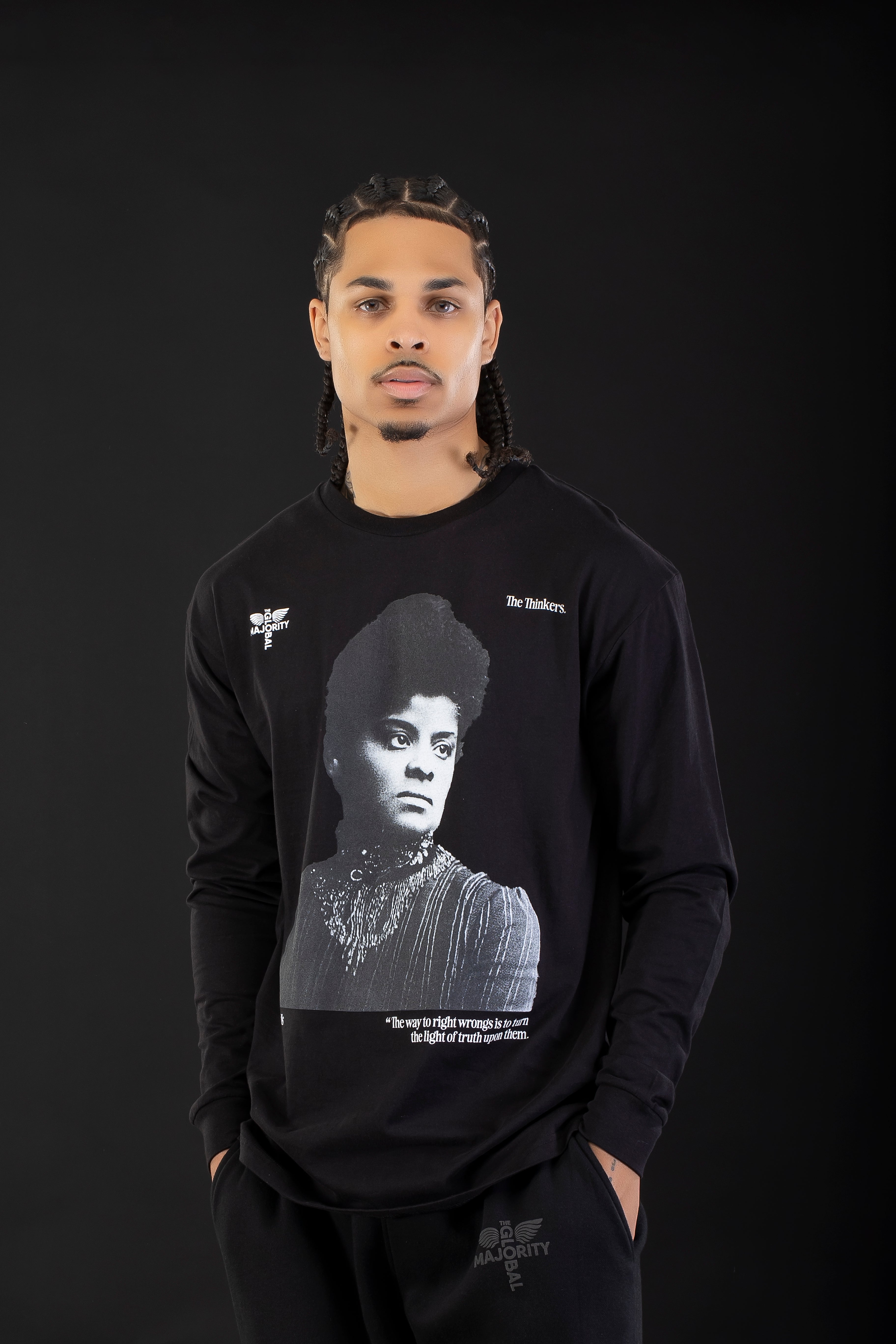Ida B. Wells Premium Black Long Sleeve Tee – The Global Majority
