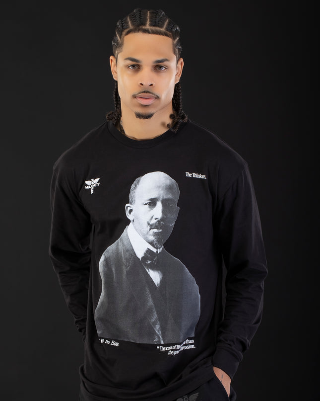 W.E.B. DuBois Premium Black Long Sleeve Tee