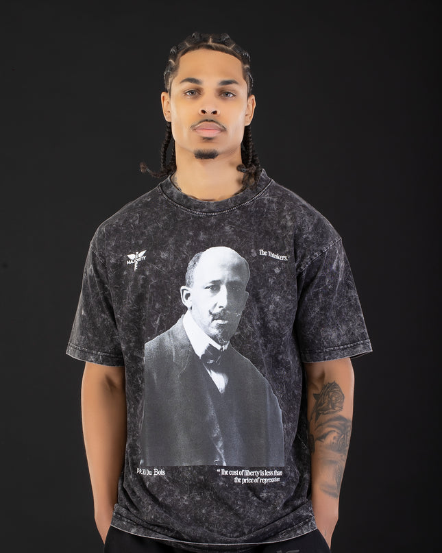 W.E.B. DuBois Mineral Wash Black Short Sleeve Tee