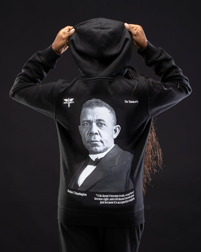 Booker T. Washington Premium Black Zip Hoodie
