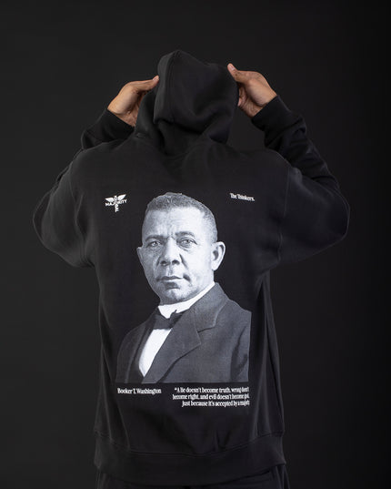 Booker T. Washington Premium Black Zip Hoodie