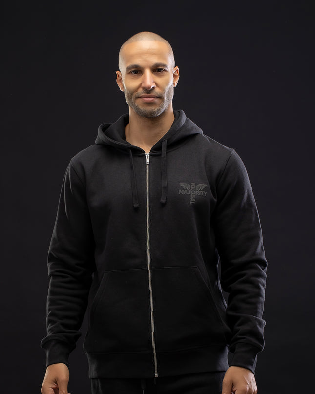 W.E.B. DuBois Premium Black Zip Hoodie