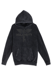 Black-on-Black Logo Mineral Wash Hoodie