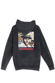 TGM x Marcus Garvey Mineral Wash Black Hoodie
