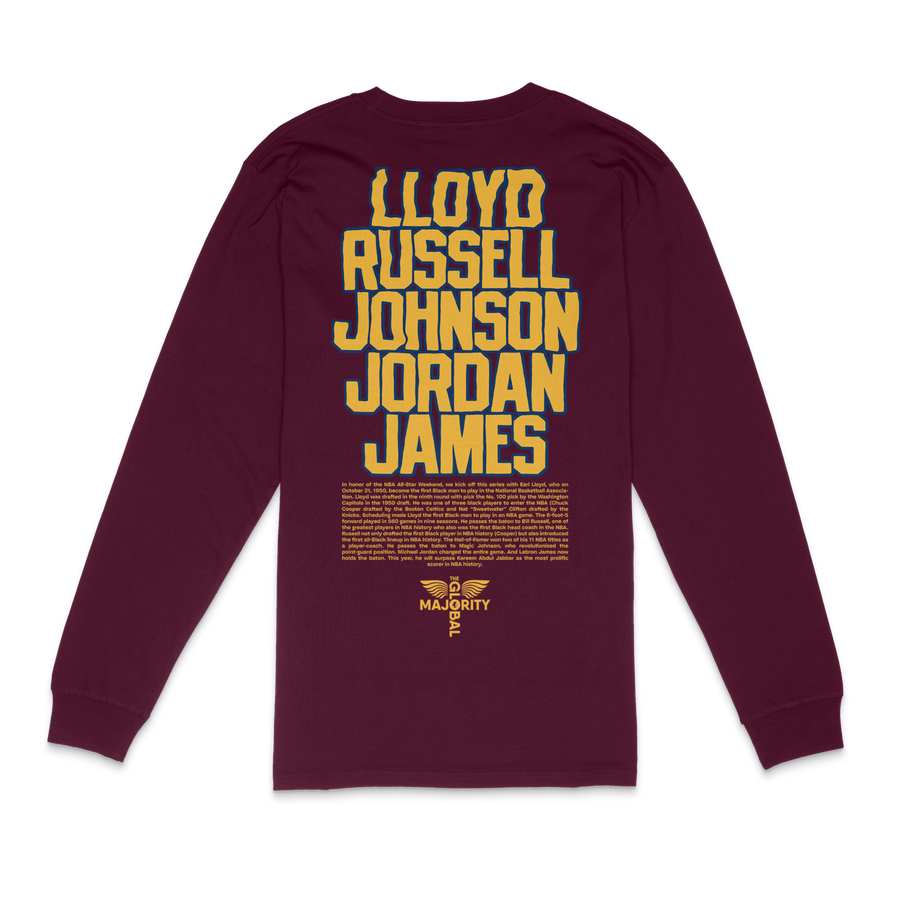 The Ballers Burgundy Long Sleeve Tee