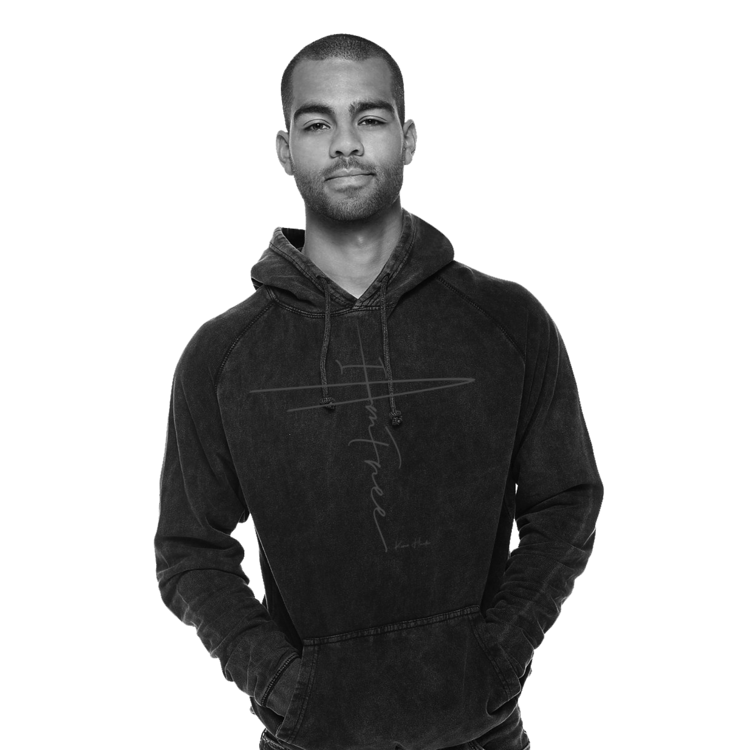 I AM FREE BY KAREN HUNTER MINERAL WASH HOODIE