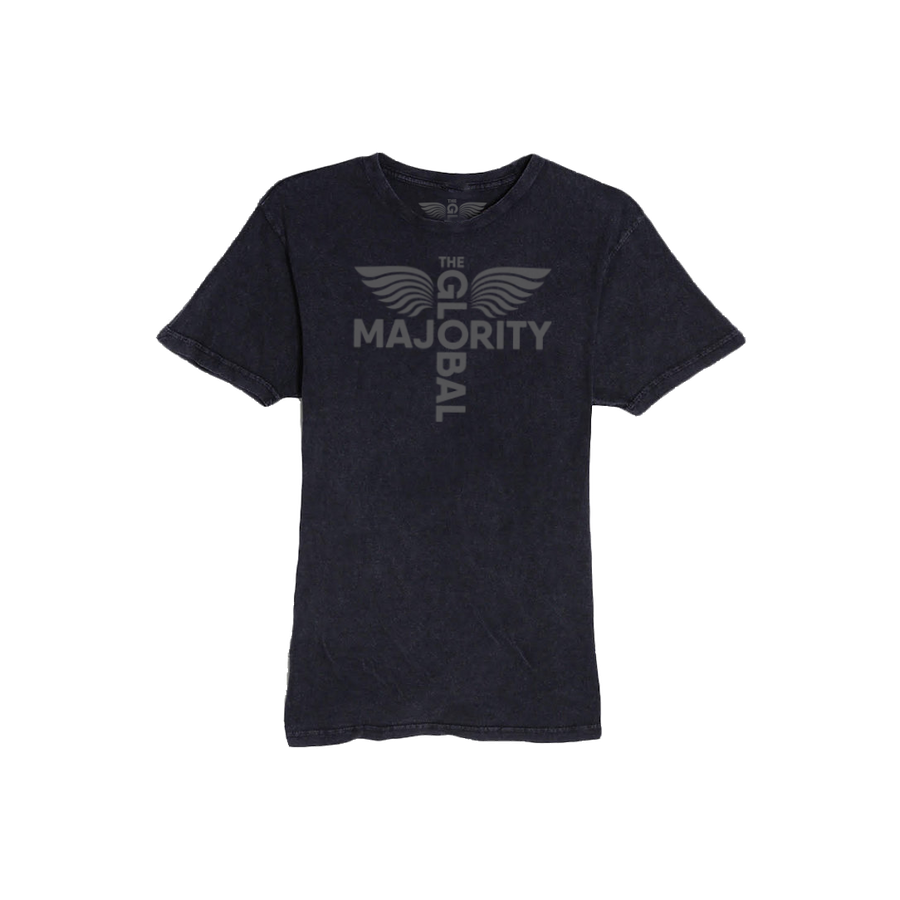 Black-on-Black Logo Mineral Wash T-Shirt