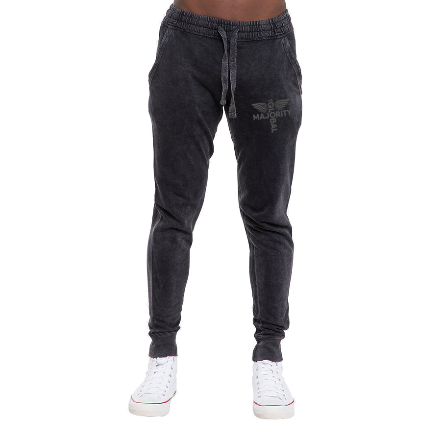 Black-on-Black Logo Mineral Wash Sweatpant