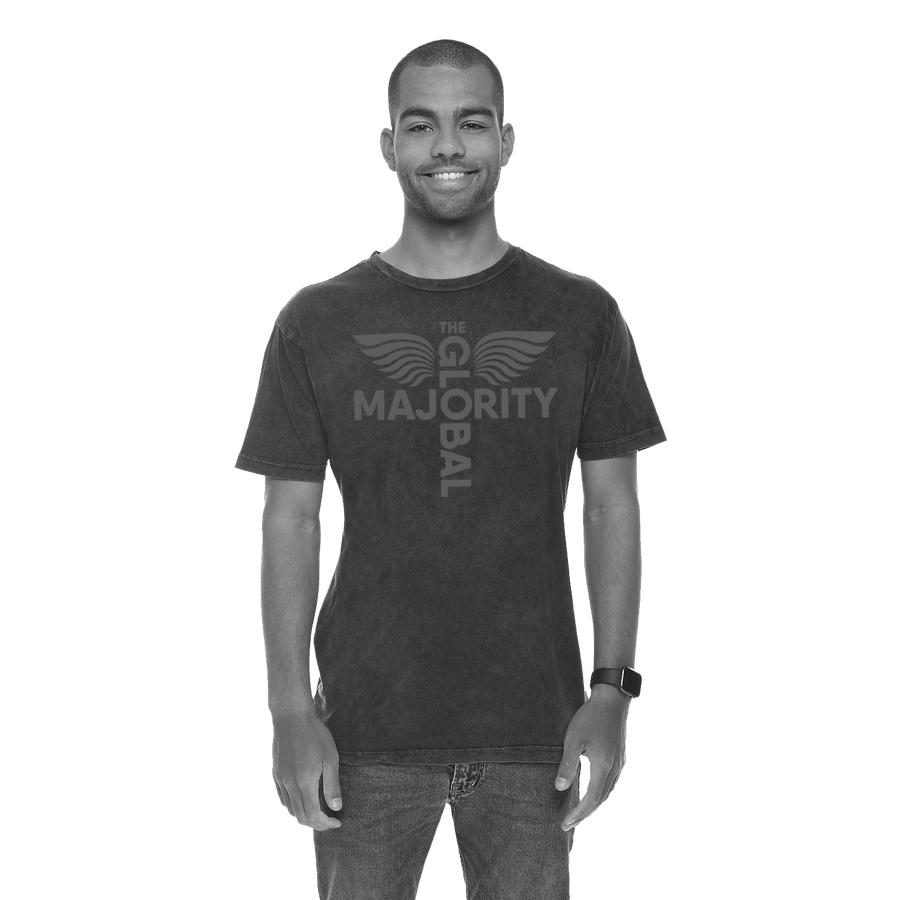 Black-on-Black Logo Mineral Wash T-Shirt